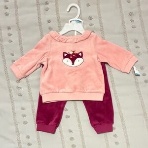 Little Me Pink Fox Baby Outfit